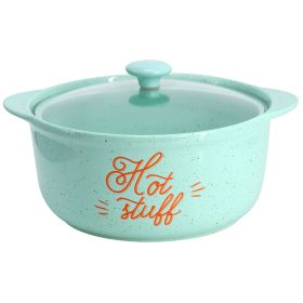 Wanda June Home Miranda's Breakfast 3.66 Quart Stoneware Casserole in Teal