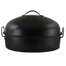 Gibson Home Kenmar High Dome Oval Roaster Set in Black