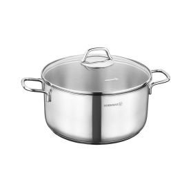 Korkmaz Perla 2 Piece 2.3 Liter Stainless Steel Casserole with Lid in Silver