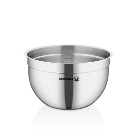 Korkmaz Gastro Proline 1.8 Quart Stainless Steel Mixing Bowl in Silver